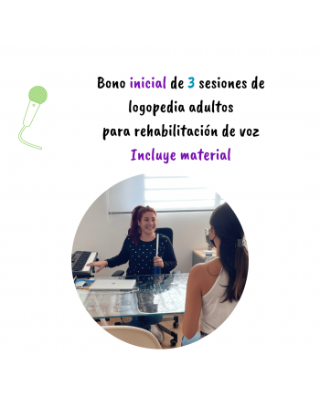 3 sesiones rehabilitación vocal + material