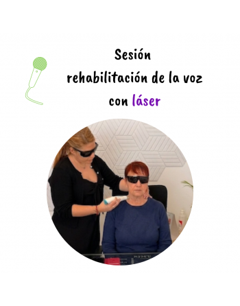 Sesión rehabilitación vocal con láser