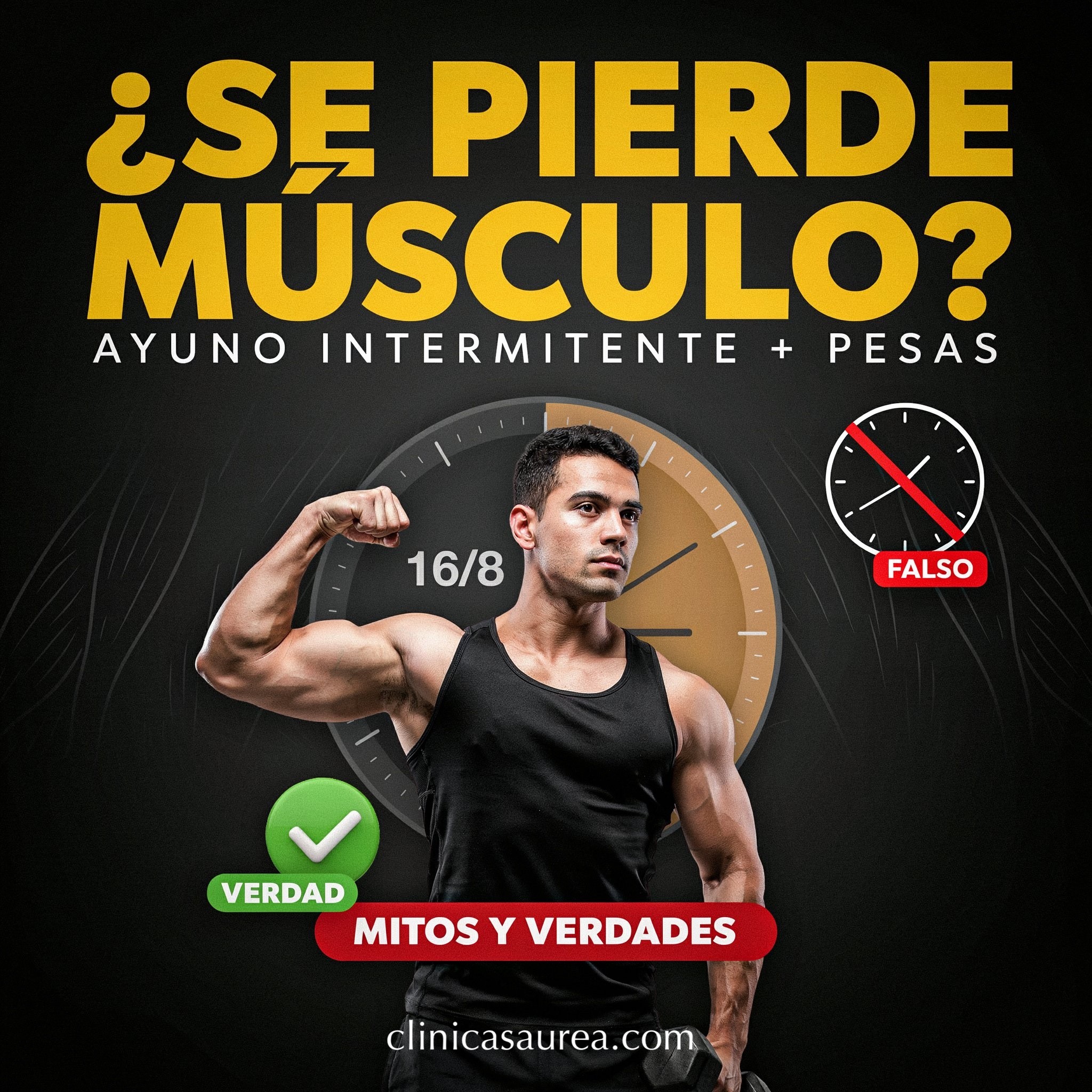 ¿Se pierde músculo con el ayuno intermitente y pesas? Mitos y verdades