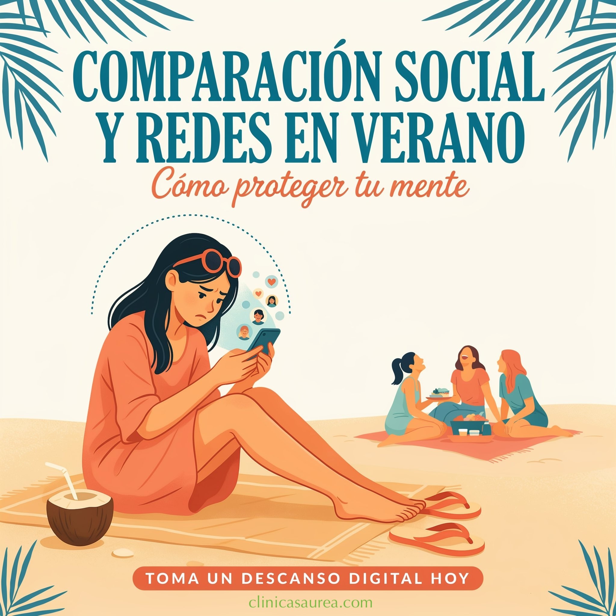 Comparación social y redes en verano: Cómo proteger tu mente